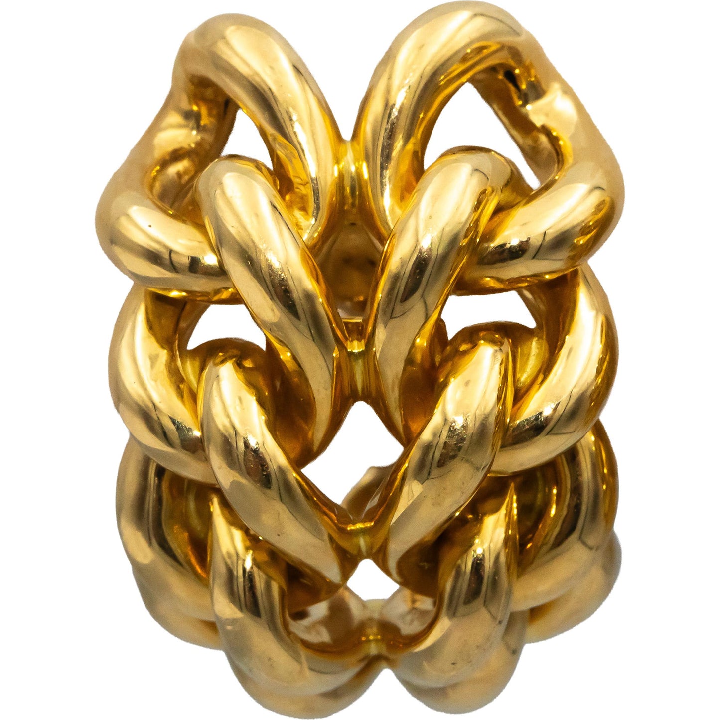 TIFFANY & CO. 18k Yellow Gold Chain Link Clip-On Earrings