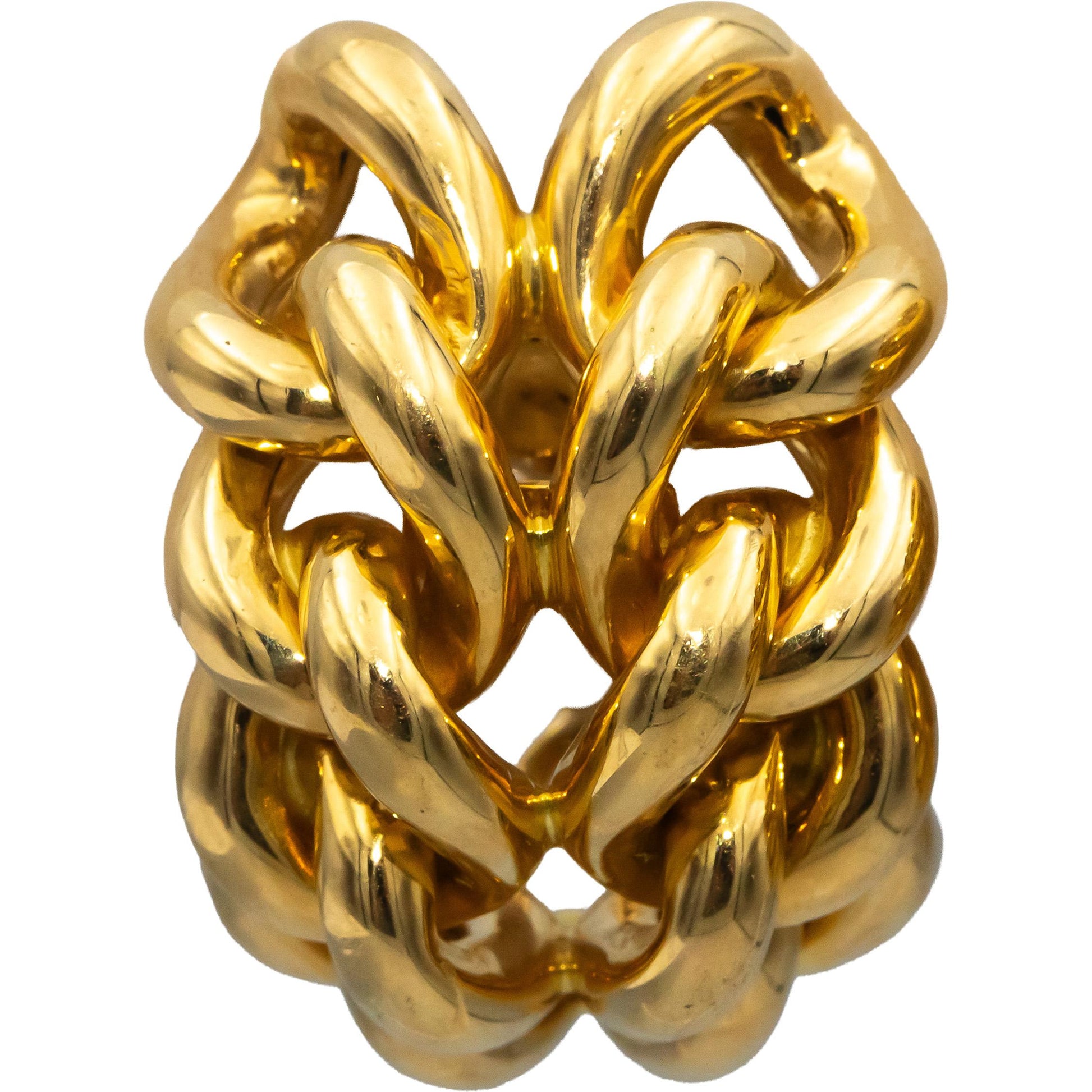 TIFFANY & CO. 18k Yellow Gold Chain Link Clip-On Earrings