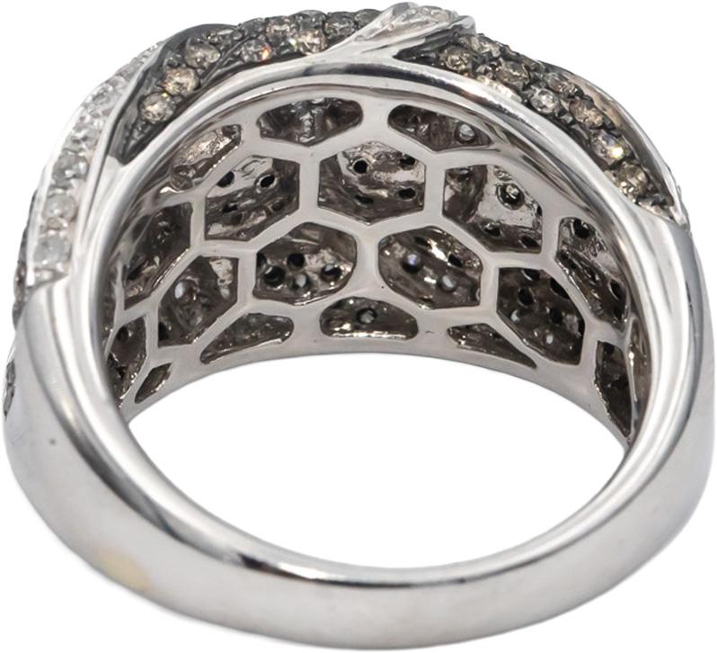 14k White Gold Round Diamond Cluster Cocktail Ring 2.0CT Size 7.5