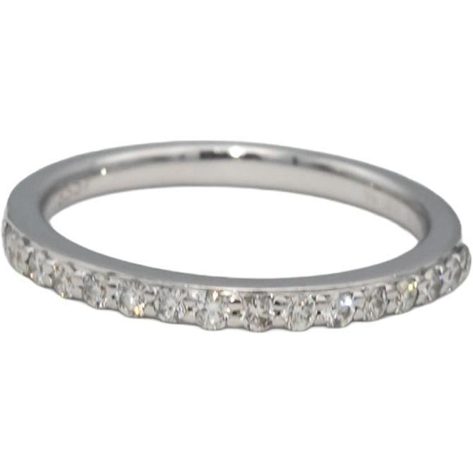 IGI Certified 14k White Gold Round Diamond Anniversary Band Ring .33CT Size 7