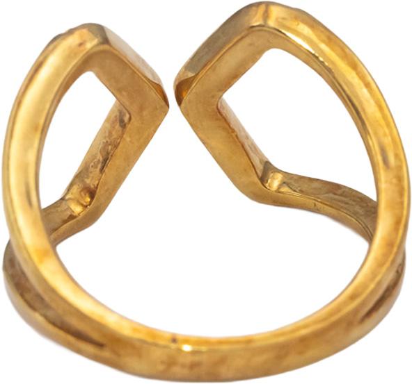 Designer 18k Yellow Gold VS Round Diamond Cuff Ring 0.15CT Size 7.25