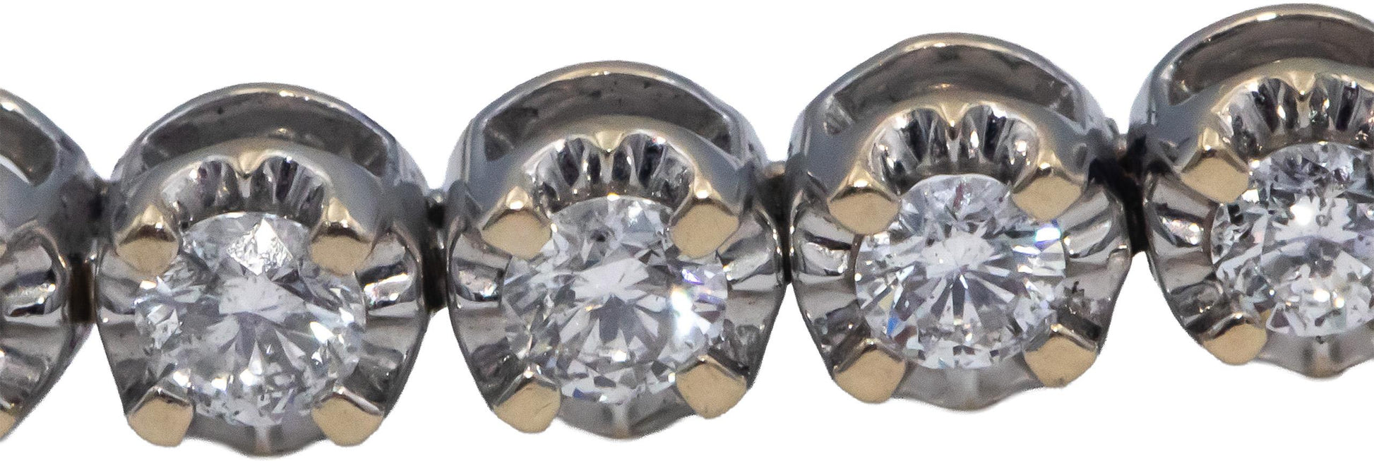 18k White Gold Round Diamond Bolo Bracelet 0.75CT