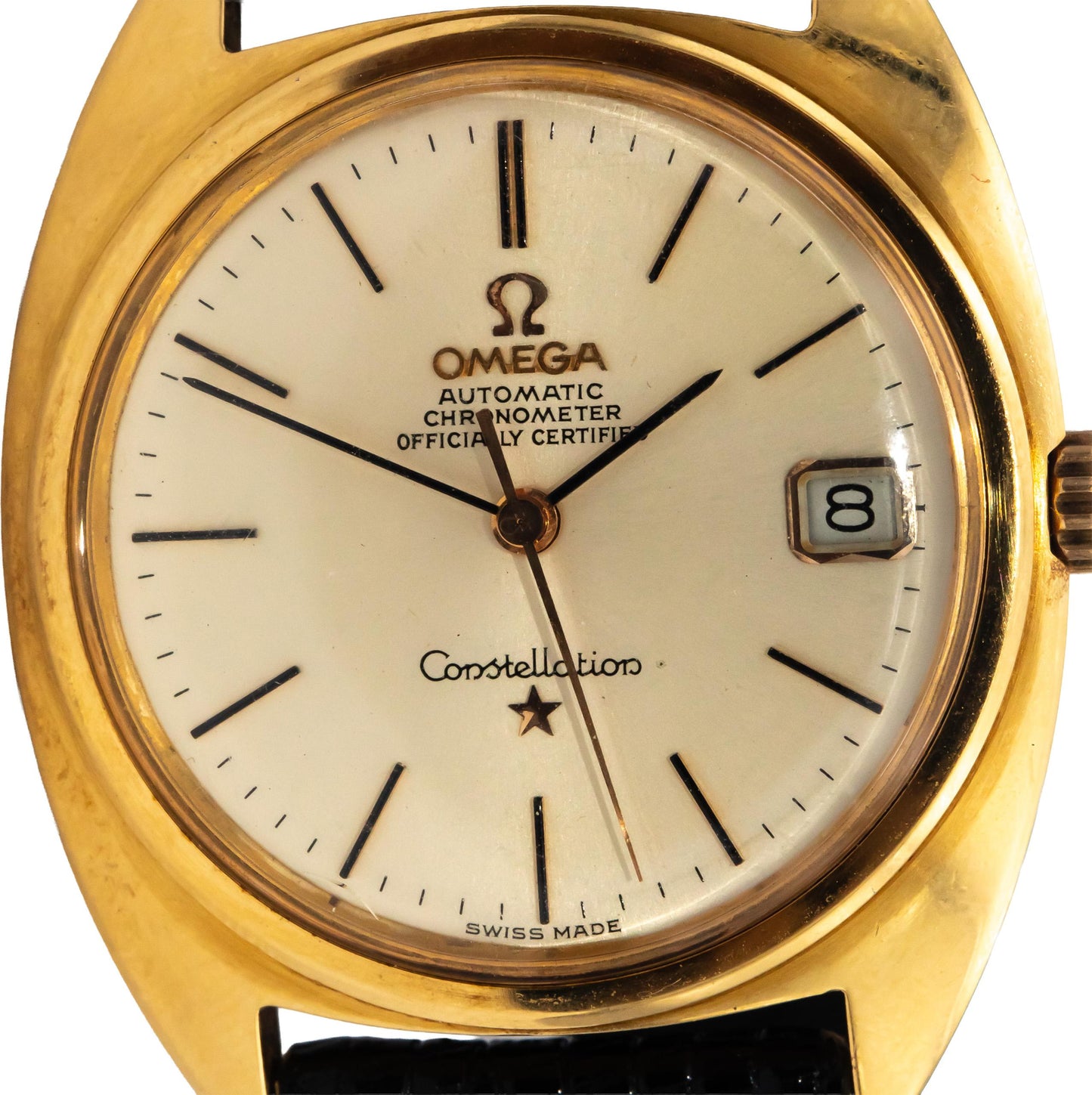 Vintage Omega Constellation 18k Rose Gold Automatic Watch w/ Date