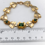 TIFFANY & CO. Vintage 14k Yellow Gold Tourmaline Fancy Link Bracelet 2.0CT