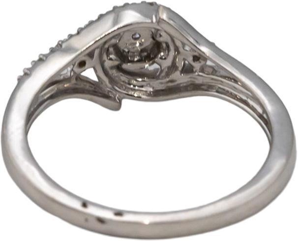 18k White Gold VS Round Diamond Cocktail Ring 0.18CT Size 6.25