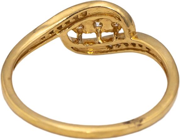 18k Yellow Gold VS Round Diamond Cocktail Ring 0.16CT Size 7.25