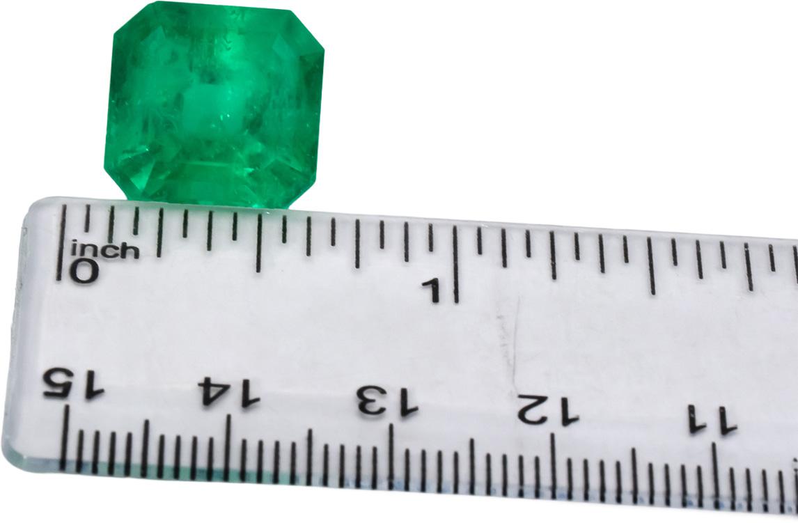 GIA Certified Octagonal Cut Natural Colombian Emerald Loose Gemstone 12.31CT