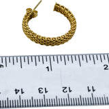 TIFFANY & CO. 18k Yellow Gold Somerset Mesh Hoop Earrings