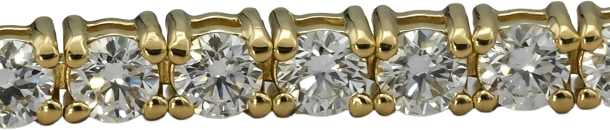 14k Yellow Gold VS Round Diamond Tennis Bracelet 4.70CT