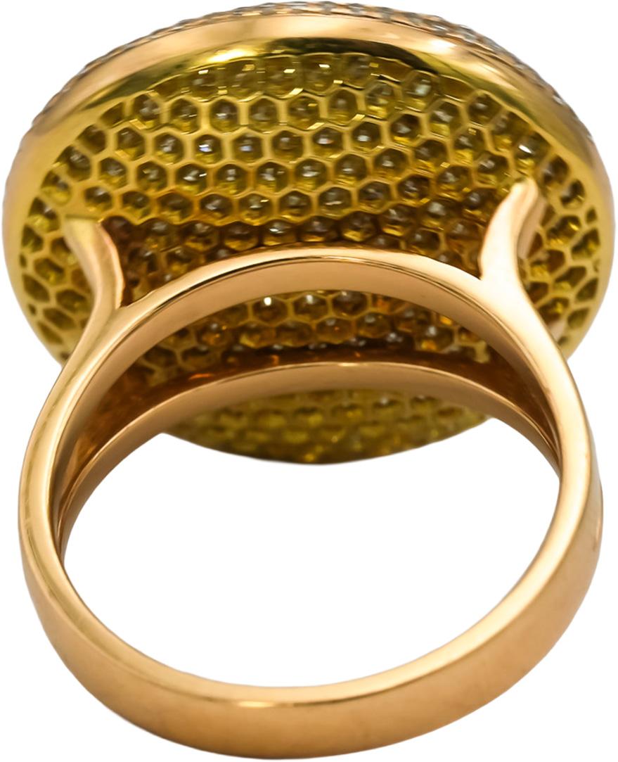 18k Rose Gold Round Diamond Pave Set Cocktail Ring 1.50CT Size 6.25