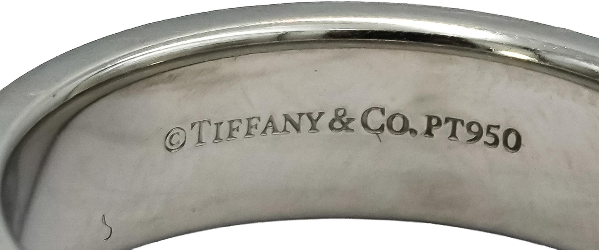 TIFFANY & CO. Platinum Together Double Milgrain Wedding Band Ring Size 9