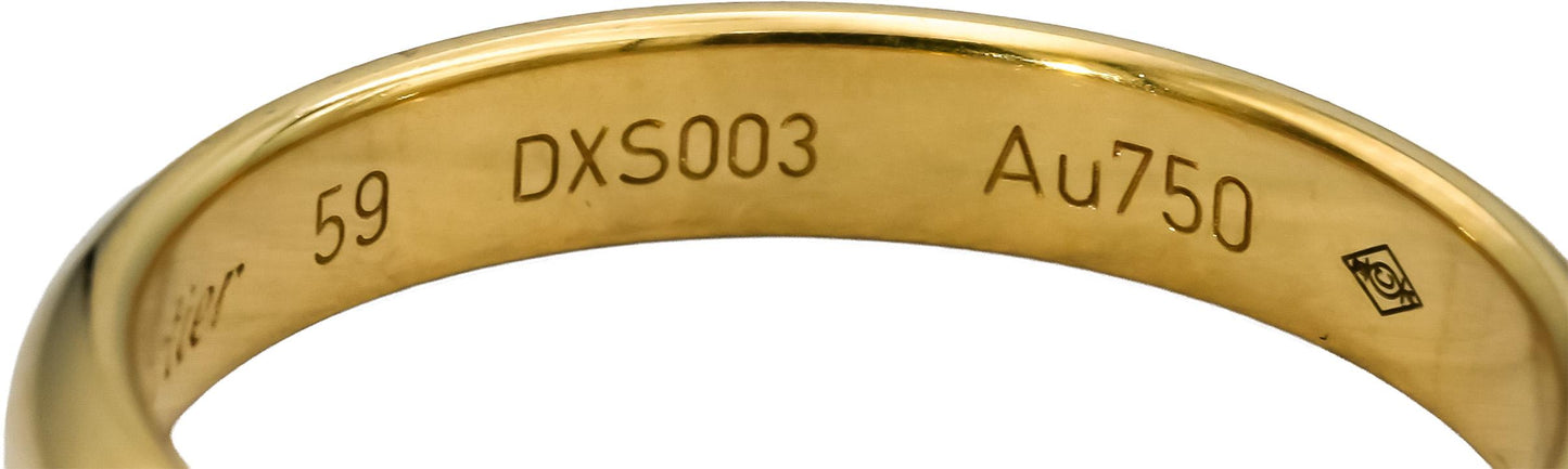 CARTIER 18k Yellow Gold 1895 Wedding Band Ring 3.5mm Wide Sz. 59 w/ Box & Papers