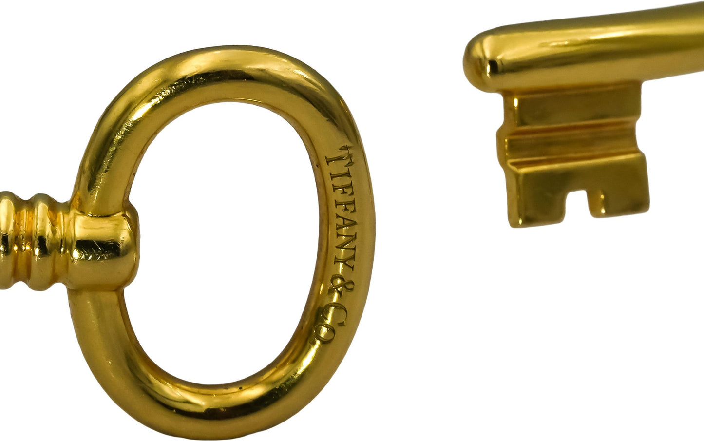 TIFFANY & CO. 18k Yellow Gold Key Flexible Bangle Bracelet 2150 Retail