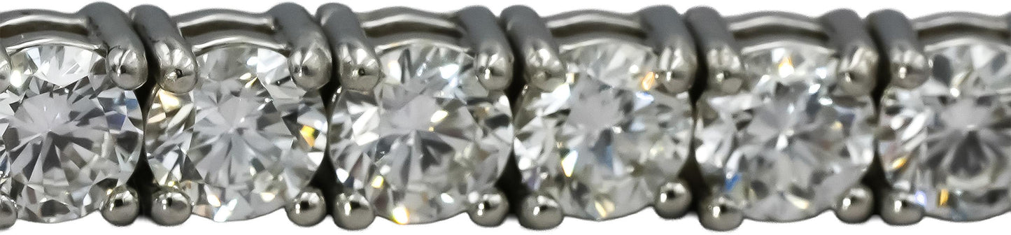 14k White Gold Round VS Lab-Grown Diamond Tennis Bracelet 6.72CT