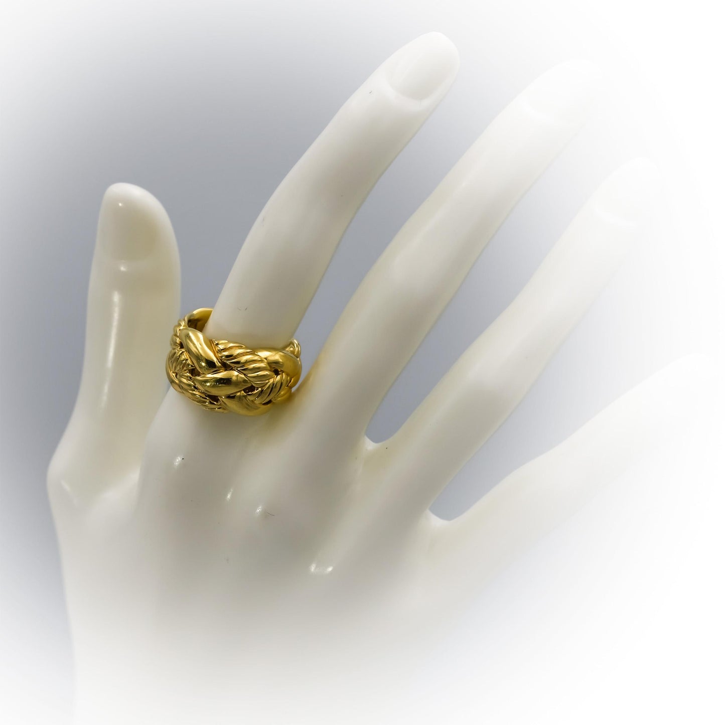 DAVID YURMAN 18k Gold Woven Collection Cable Ring 13.0mm Wide 5400.00 Retail