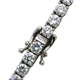 14k White Gold VS Round Lab-Grown Diamond Graduated Riviera Necklace 29.47CT