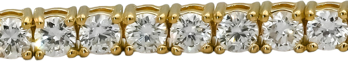 14k Yellow Gold VS Round Natural Diamond Tennis Bracelet 2.65CT