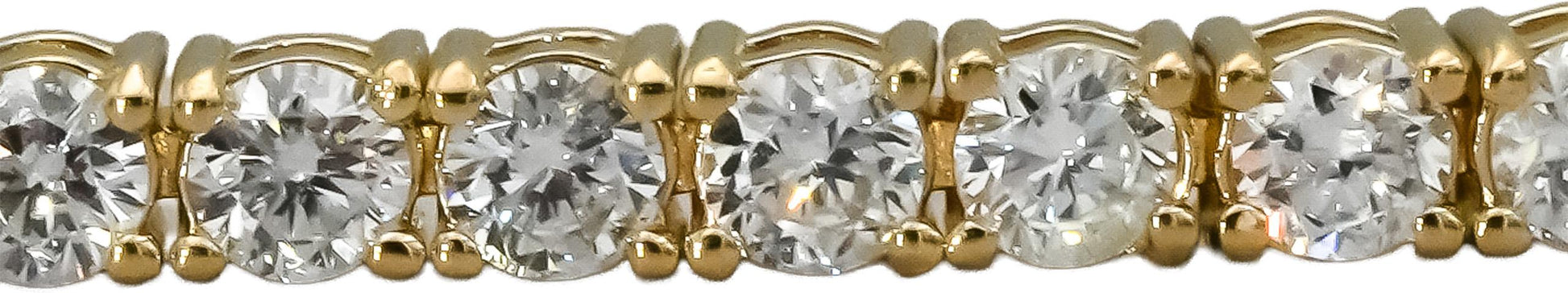 14k Yellow Gold VS Round Natural Diamond Tennis Bracelet 4.53CT