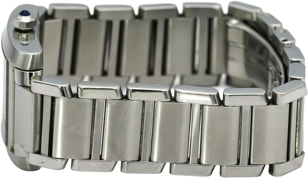 CARTIER Stainless Steel Tank Francaise Quartz Watch Ref 2384