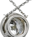 14k White Gold VS Round Lab-Grown Diamond Solitaire Pendant Necklace 2.51CT