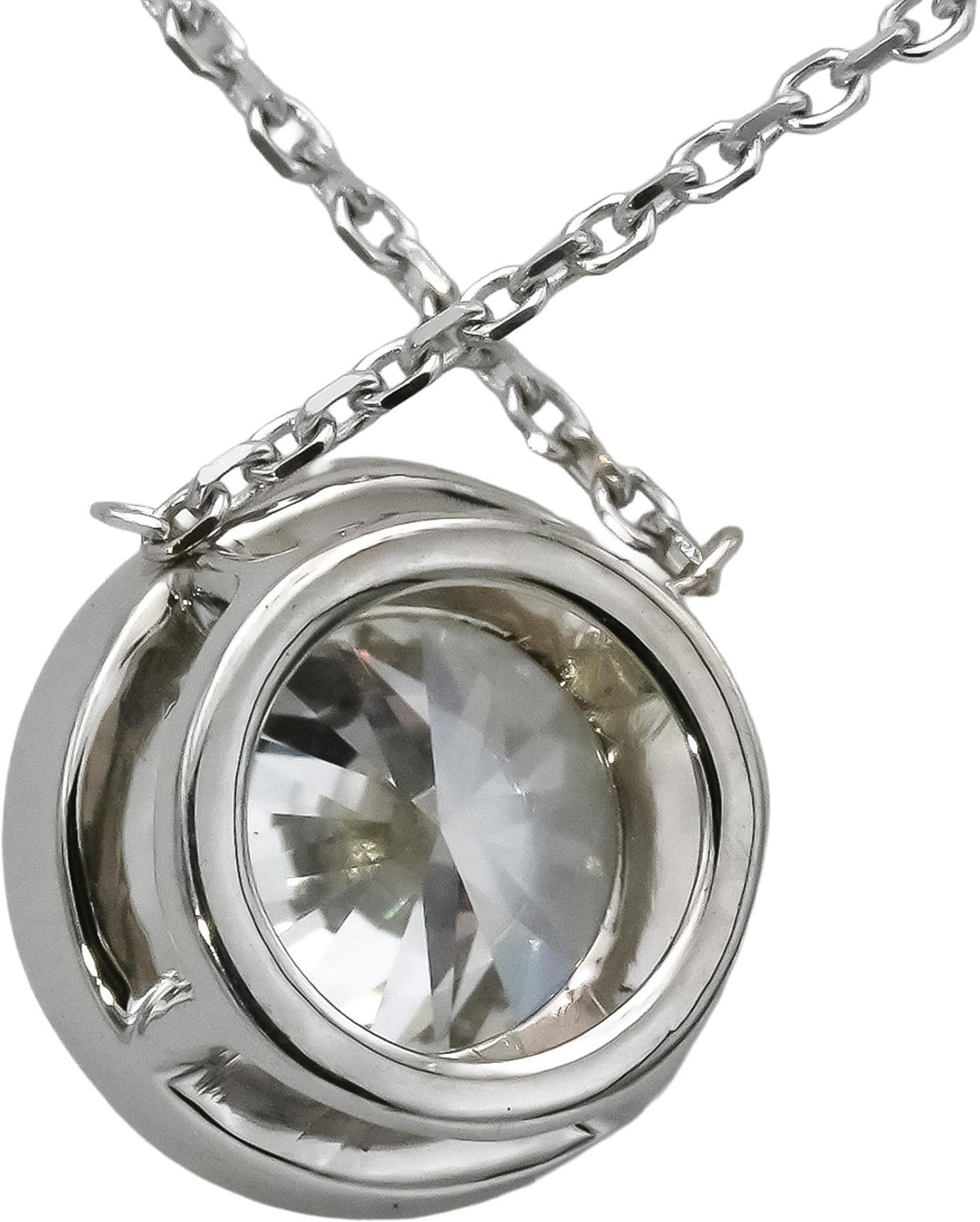 14k White Gold VS Round Lab-Grown Diamond Solitaire Pendant Necklace 2.51CT