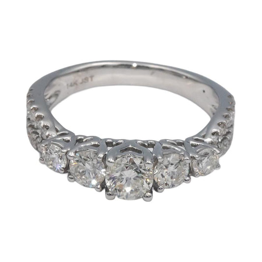 14k White Gold 1.25CT Round Cut Diamond Ring Size 7