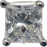 14k White Gold Princess Cut Diamond Stud Earrings 1.67CT