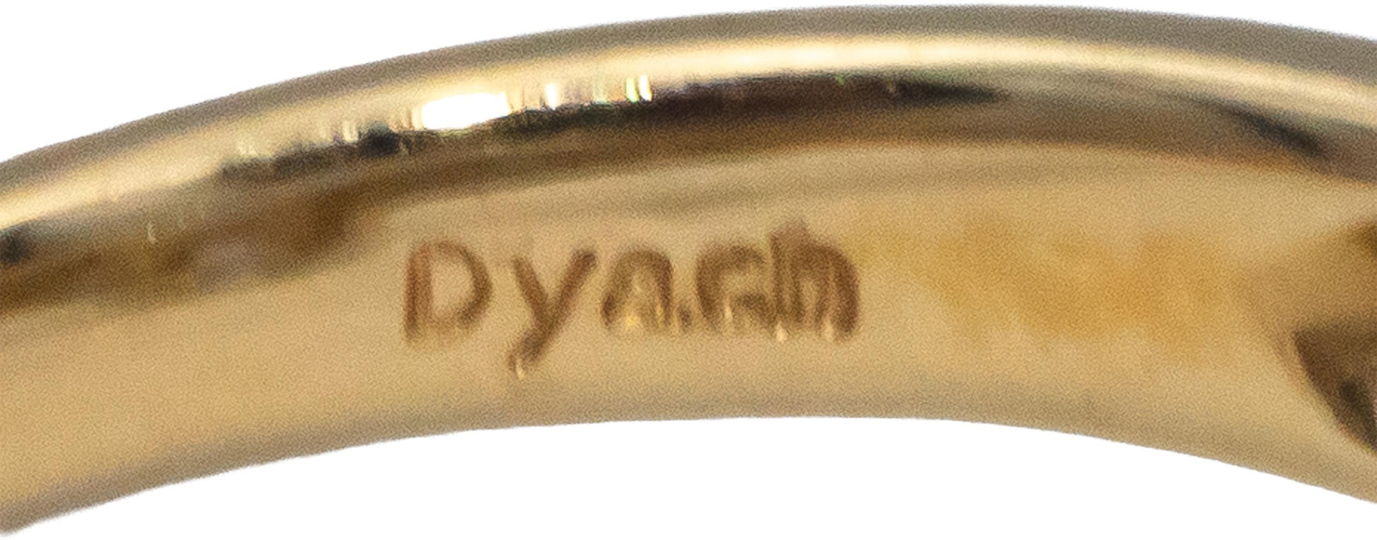 DYACH Designer 14k Yellow Gold 0.32CT Diamond and Tanzanite Ring Size 7