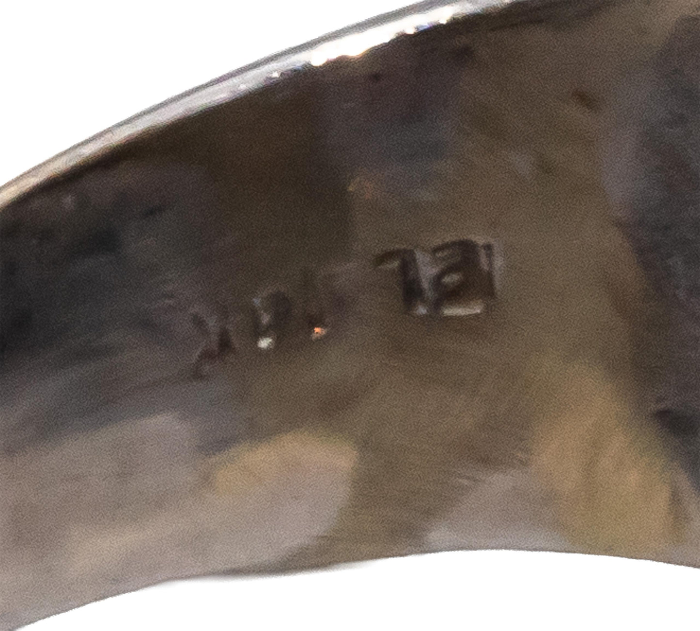 14k White Gold White and Orange Diamond Wide Band Ring 0.75CT Size 5.75