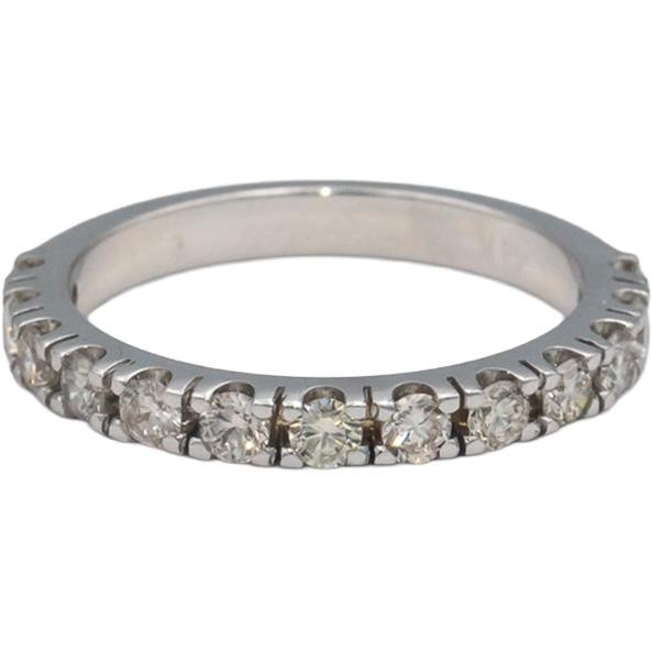 18k White Gold 0.72CT VS Round Cut Diamond Wedding Band Ring Size 7