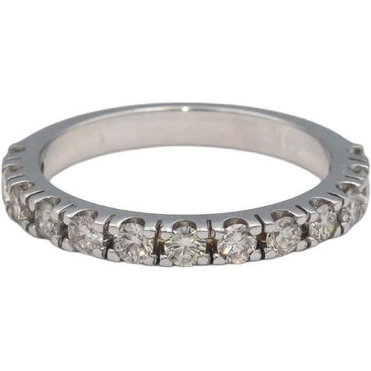 18k White Gold 0.72CT VS Round Cut Diamond Wedding Band Ring Size 7