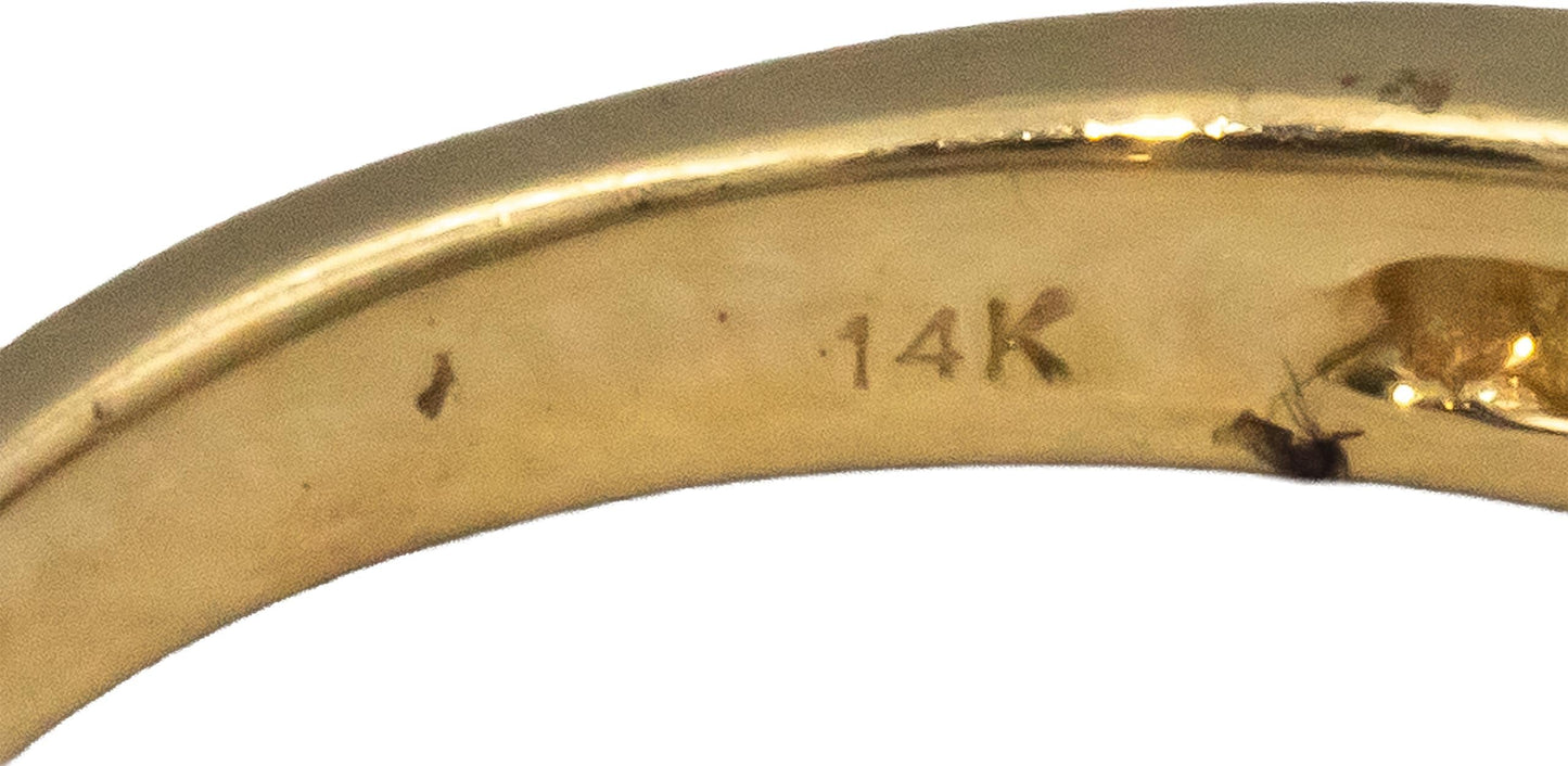 14k Yellow Gold 0.75CT Diamond Engagement Ring w/ 0.25CT Center Size 7