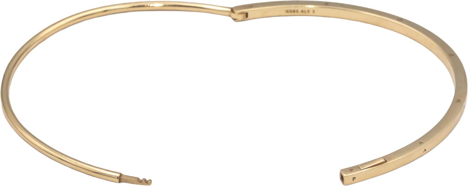 PANDORA 14k Yellow Gold Jewelry Hinged Bangle Bracelet