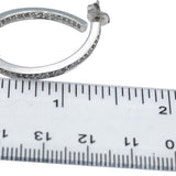 14k White Gold Round Diamond Hoop Circle Stud Earrings 1.0CTW