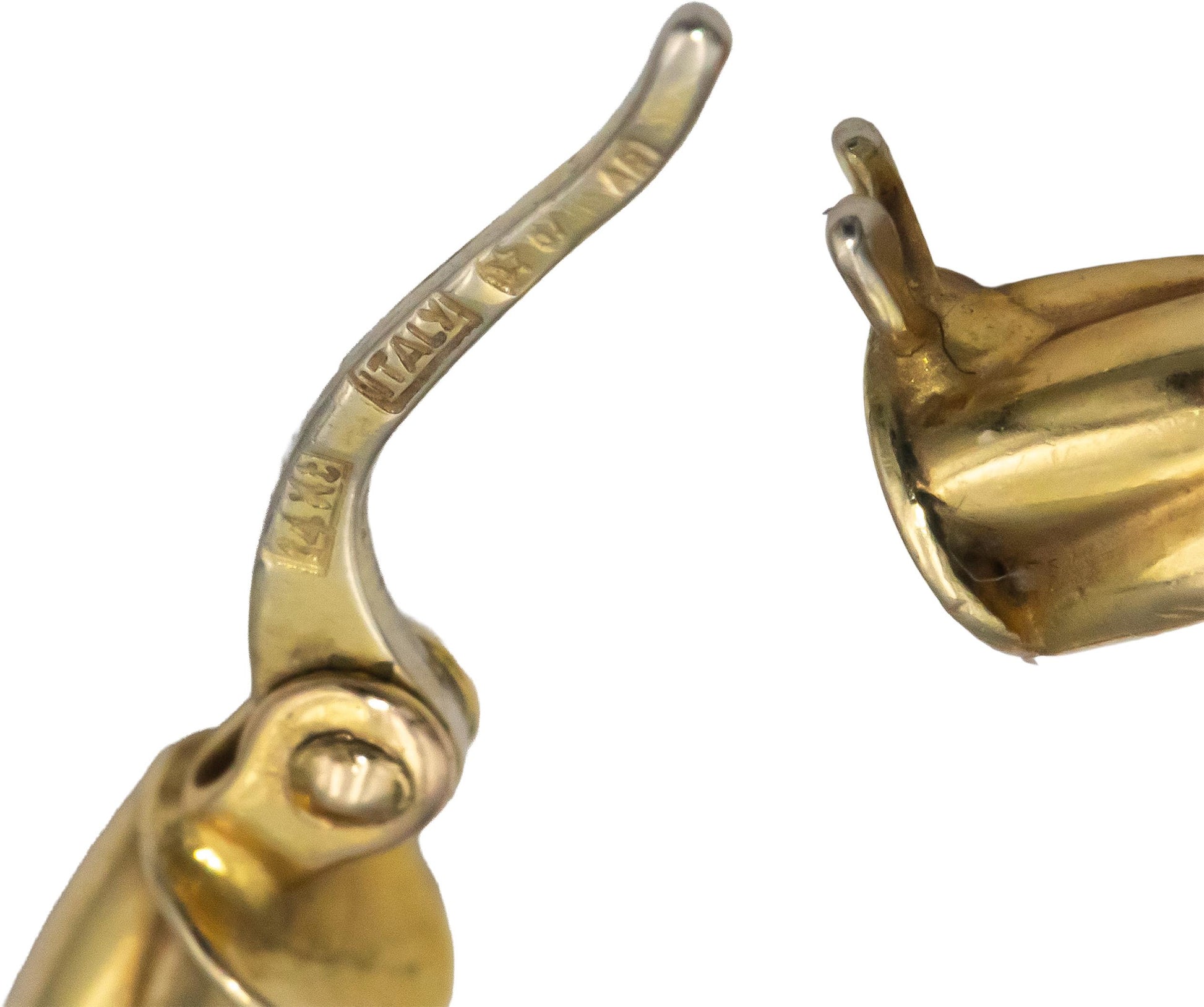14k Yellow Gold Jewelry Twisted Hoop Earrings