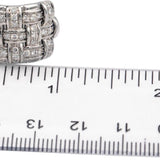 ROBERTO COIN 18k White Gold Diamond Appassionata 3-Row Diamond Earrings 1.25CT