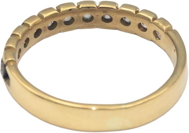 18k Yellow Gold 0.33CT Round Cut Channel Set Diamond Band Ring Size 5.25