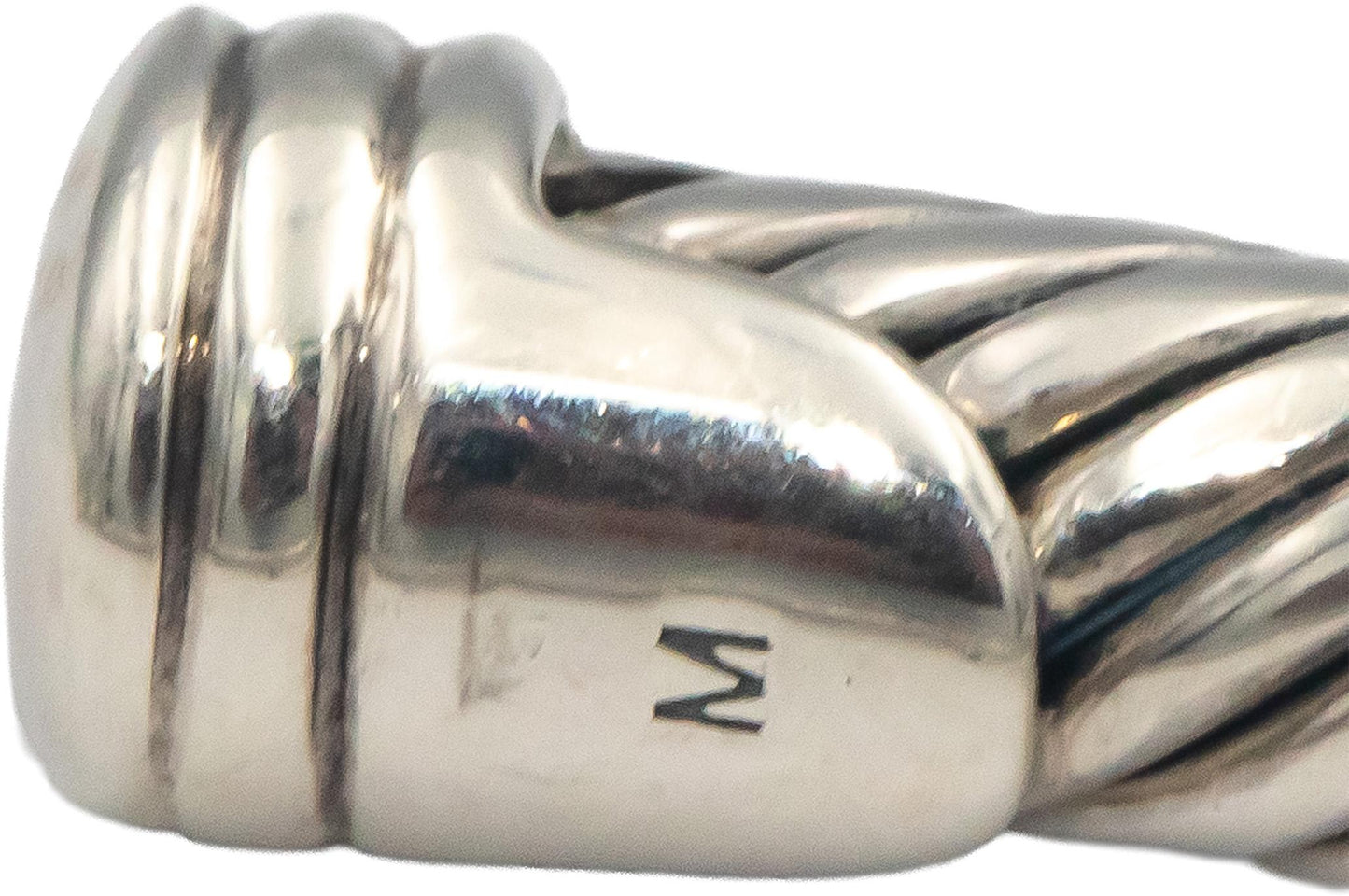 DAVID YURMAN Sterling Silver Black Diamond Cable Classics Bracelet $600 Retail