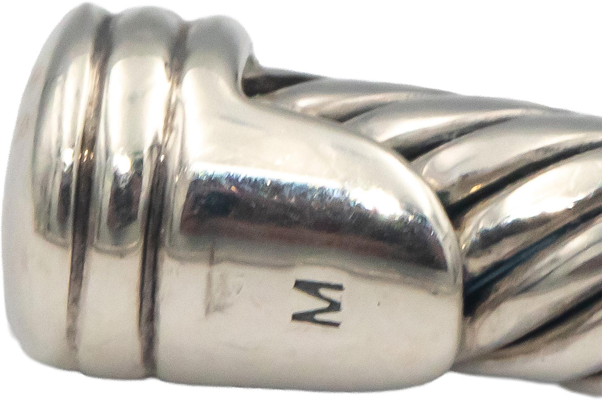 DAVID YURMAN Sterling Silver Black Diamond Cable Classics Bracelet $600 Retail