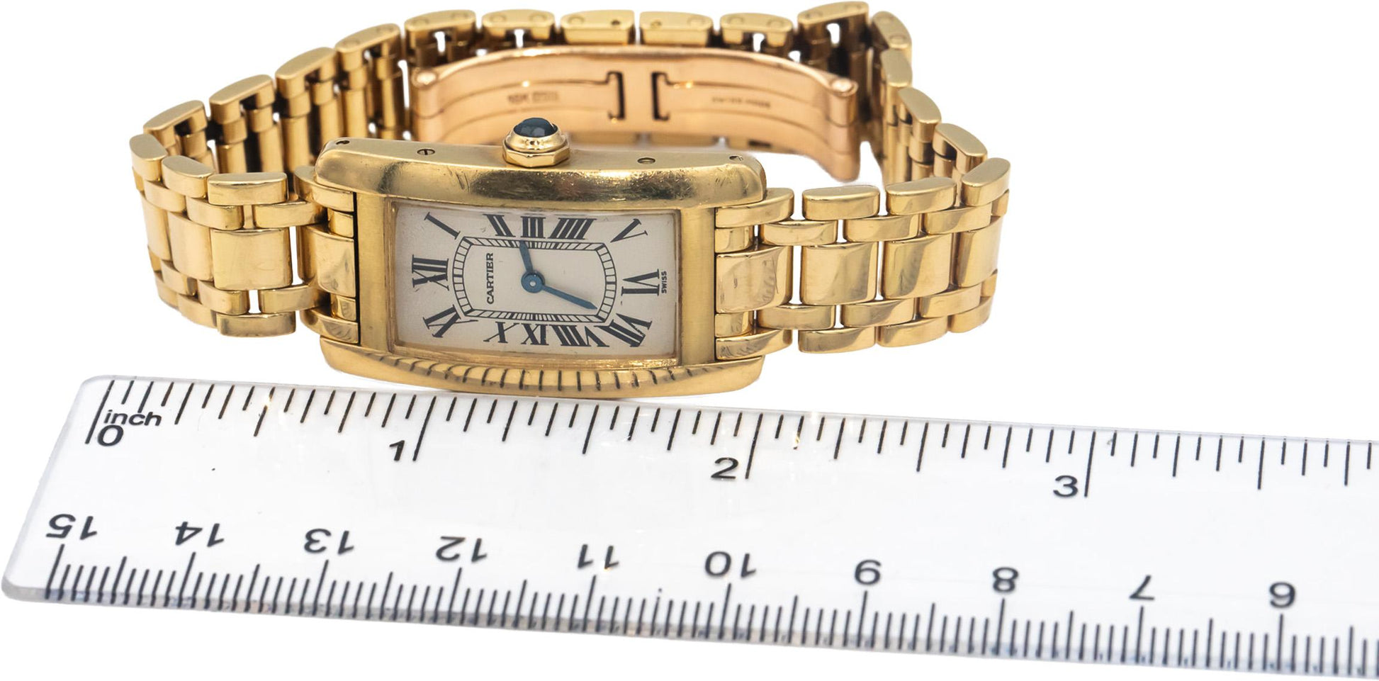 CARTIER Tank Americaine 1710 Yellow Gold 18k Quartz Ladies Watch