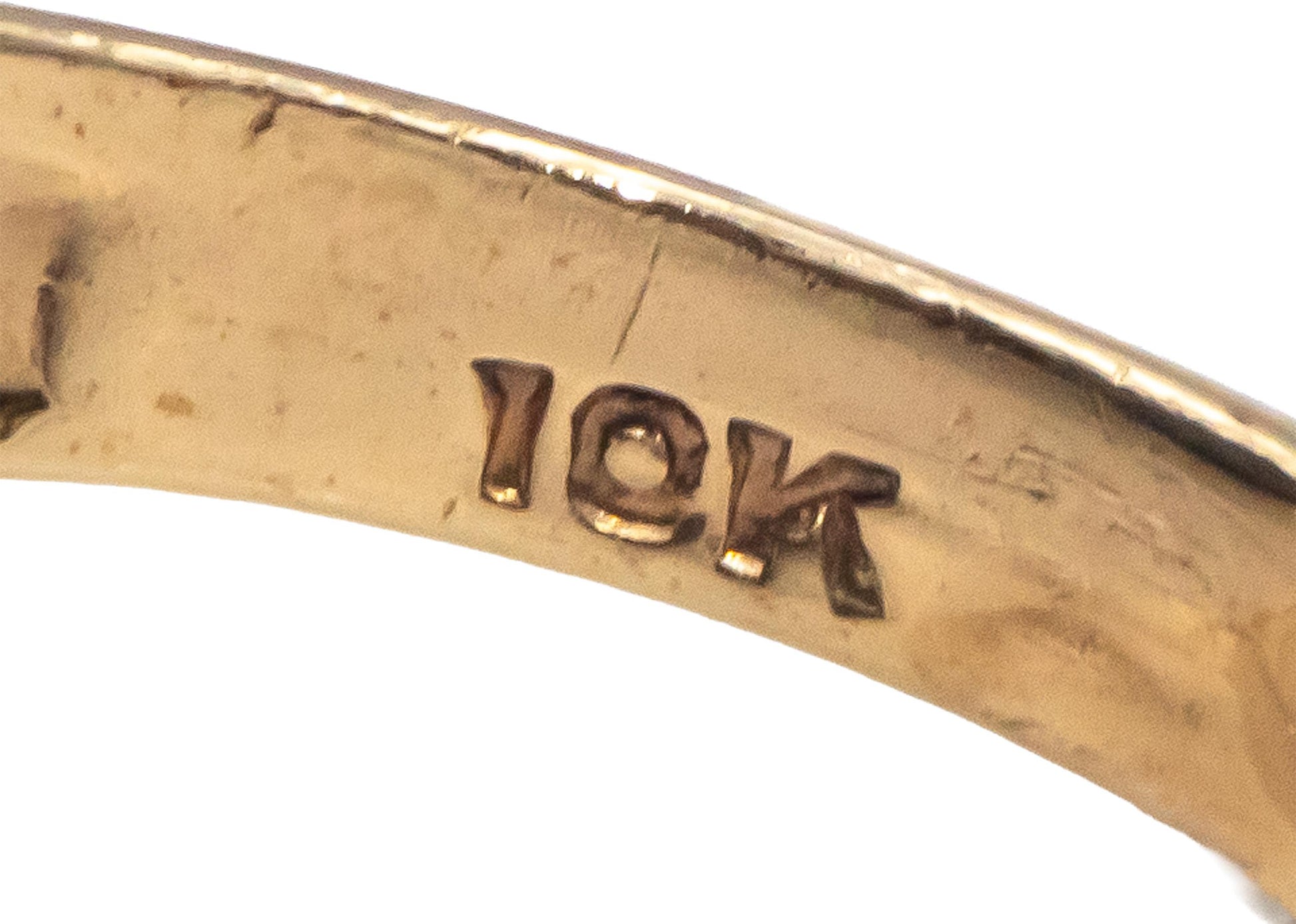 Vintage 10k Yellow Gold Jewelry Carved Hematite Cameo Ring Size 9