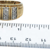 10k White Gold Round Cut Diamond Men's Band Ring 0.75CT Size 9.5