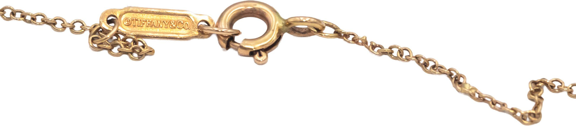 TIFFANY & CO. 18k Yellow Gold Tiffany Keys Heart Key Pendant Necklace w/ Box