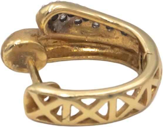 14k Yellow Gold Jewelry VS Round Diamond Huggie Earrings 0.15CT
