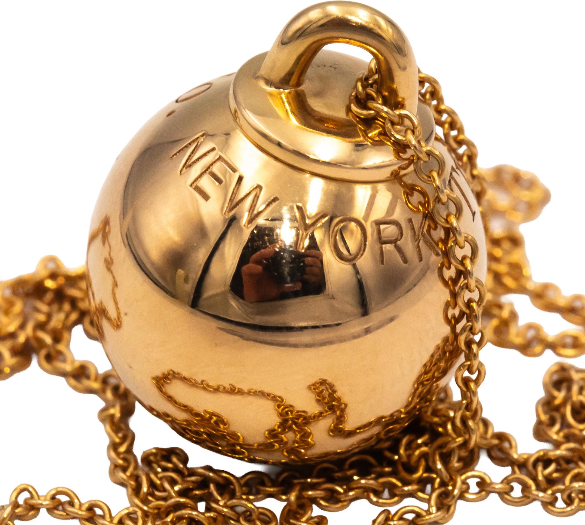 TIFFANY & CO. 18k Rose Gold Jewelry Hardware Ball Chain Necklace w/ Box & Pouch