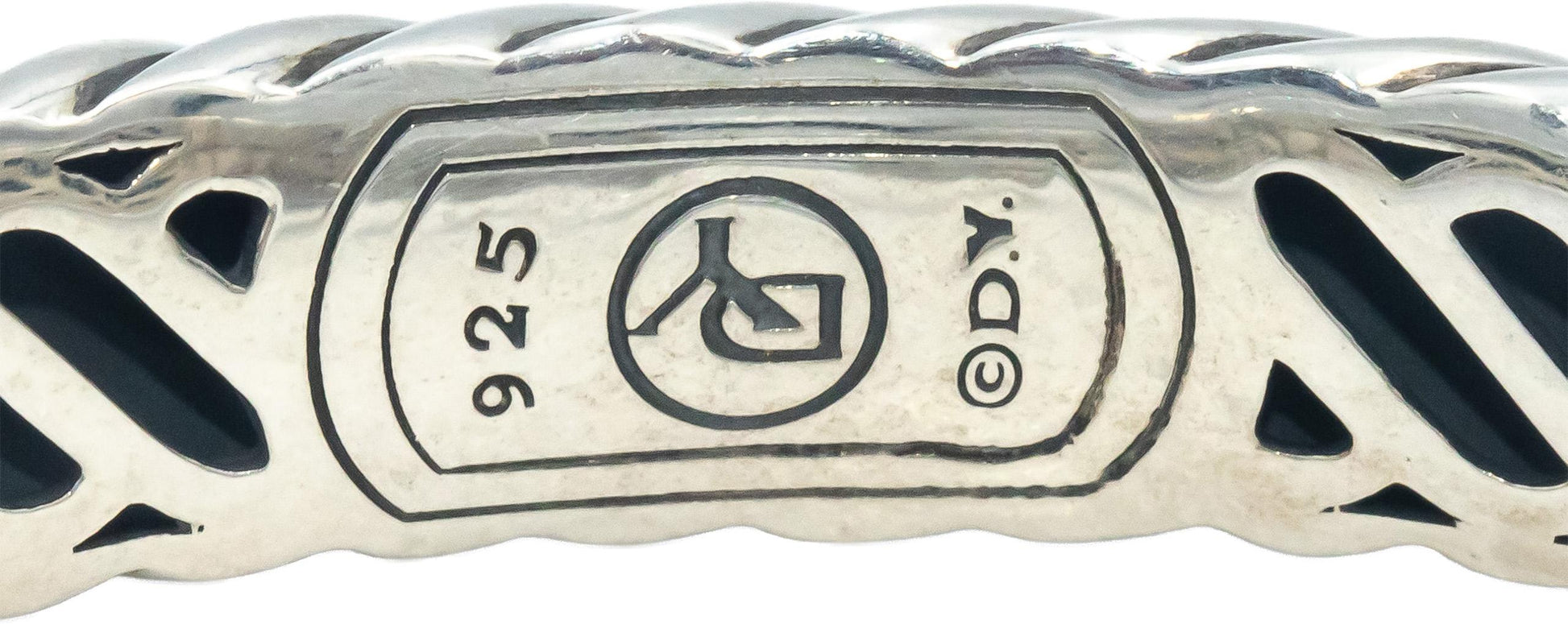 DAVID YURMAN Sterling Silver Diamond Waverly Cable Cuff Bracelet 1.17CT $3200