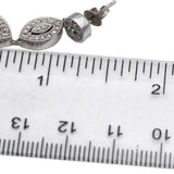 14k White Gold Round Diamond Drop Dangle Earrings 1.0CT