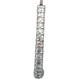 ROBERTO COIN 18k White Gold VS Round Diamond Inside Out Hoop Earrings 1.50CT