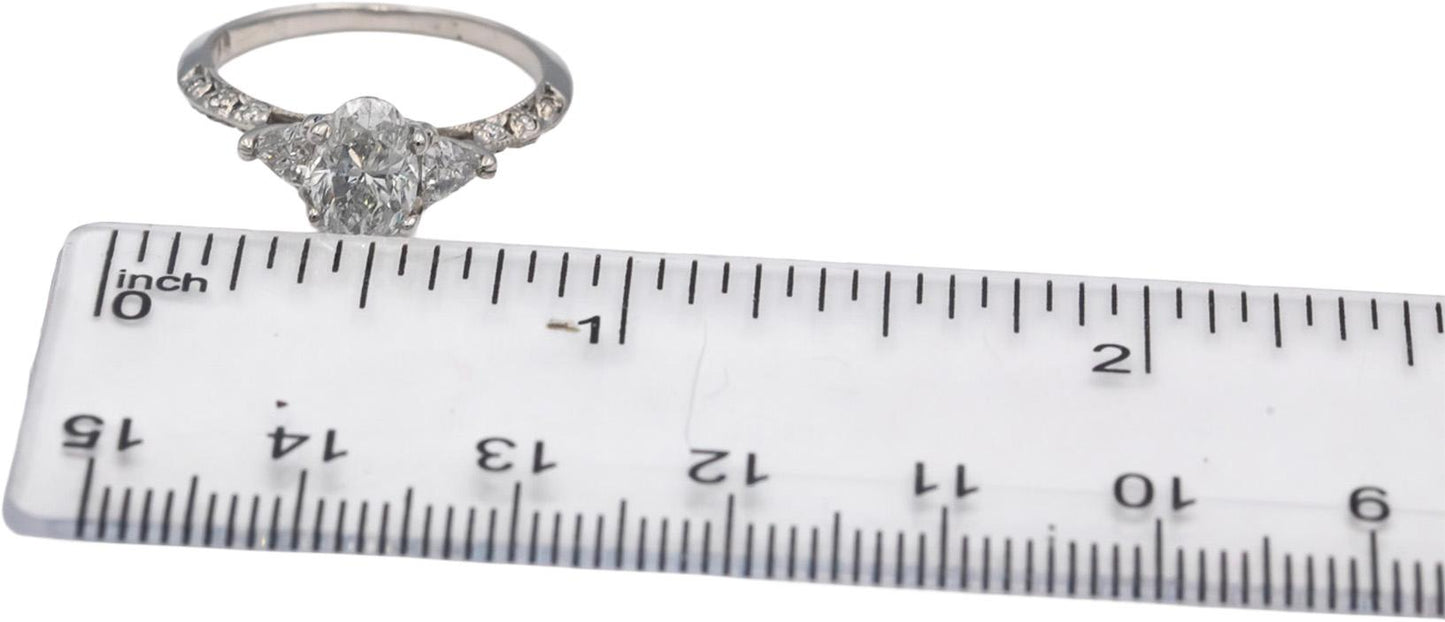 TACORI Platinum Diamond Engagement Wedding Ring 1.40CT w/ 1.05CT Center Size 6.5