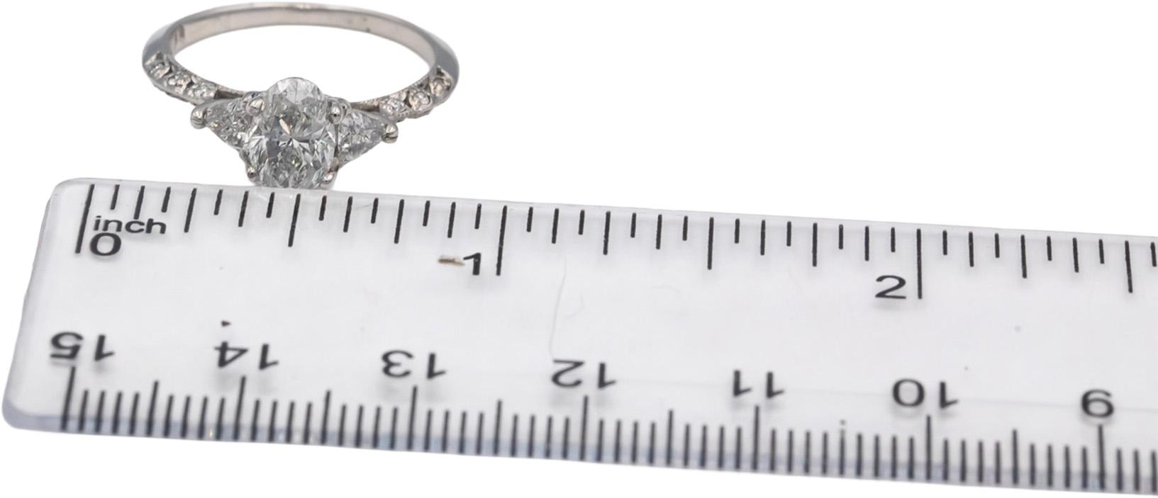 TACORI Platinum Diamond Engagement Wedding Ring 1.40CT w/ 1.05CT Center Size 6.5